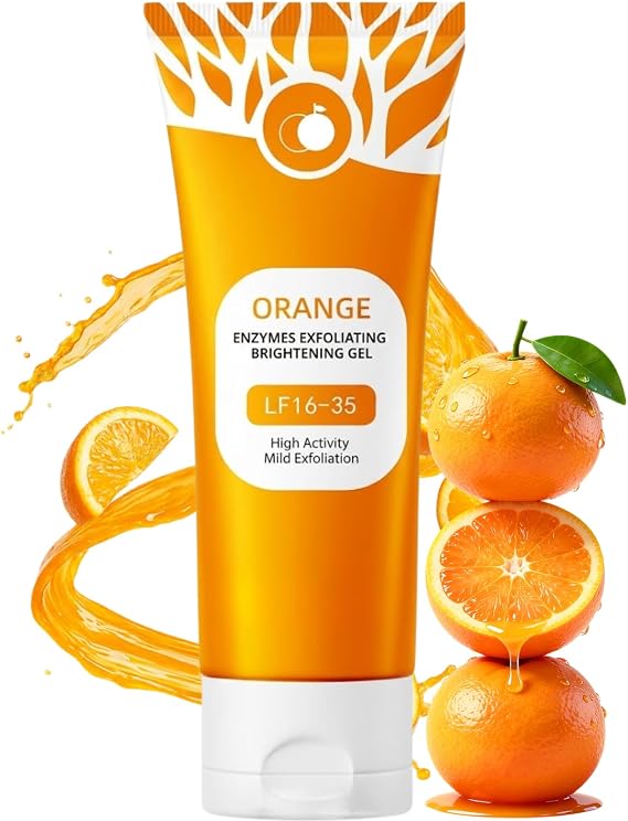 Orange Exfoliating Gel,Orange Enzymes Exfoliating Gel for Face and Body