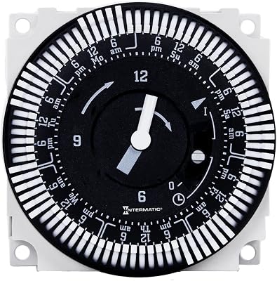 Grasslin by Intermatic FM1SWUZ-120U 7-Day 21A, SPDT Electromechanical Timer Module , White