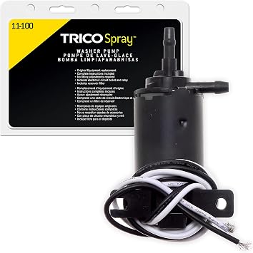 Trico Universal Windshield washer pump Automotive Replacement, Easy Install (11-100),Black