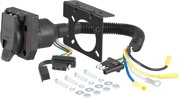 CURT Manufacturing 57674 4 Way Flat to Both 7 Way Round and 4 Way Flat Adaptor