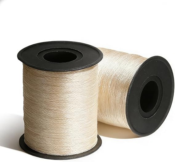 330 Yards Upholstery Thread Heavy Duty, 2 Spools Durable Bonded Nylon Thread, High-Strength Fade-Resistant Cream Bonded Nylon Threads for Denim Leather Craft Machine DIY and Home, Cream