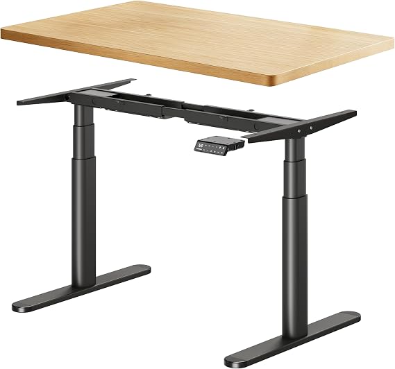 MAIDeSITe EL2 Plus Art Height Adjustable Standing Desk Frame, Table Top Desktop,140 * 70 * 2.5 cm
