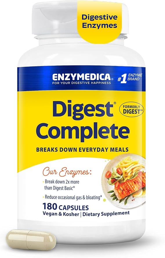Enzymedica Digest Complete - Helps Gas & Bloating - 180 Caps
