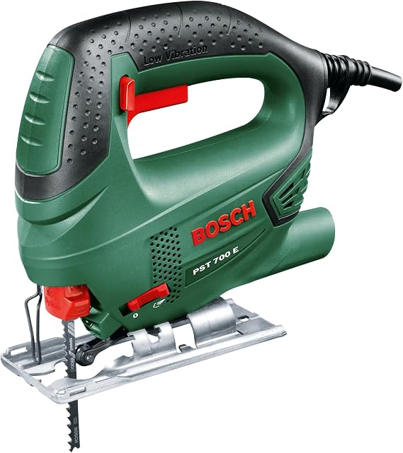 Bosch Home and Garden PST 700 Elektrikli Dekupaj Testeresi, 500 Watt, Taşıma Çantalı, Renk: Yeşil/Siyah, Dakikada 3000 devir, Hava üfleme fonksiyonu