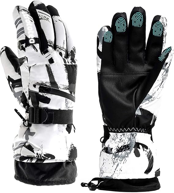 Ski Gloves - Warm Waterproof Touchscreen Gloves for Snow & Outdoor Activities