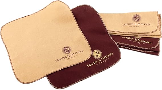 Langer & Messmer Cotton Cloth Set of 6, Bordeaux/beige