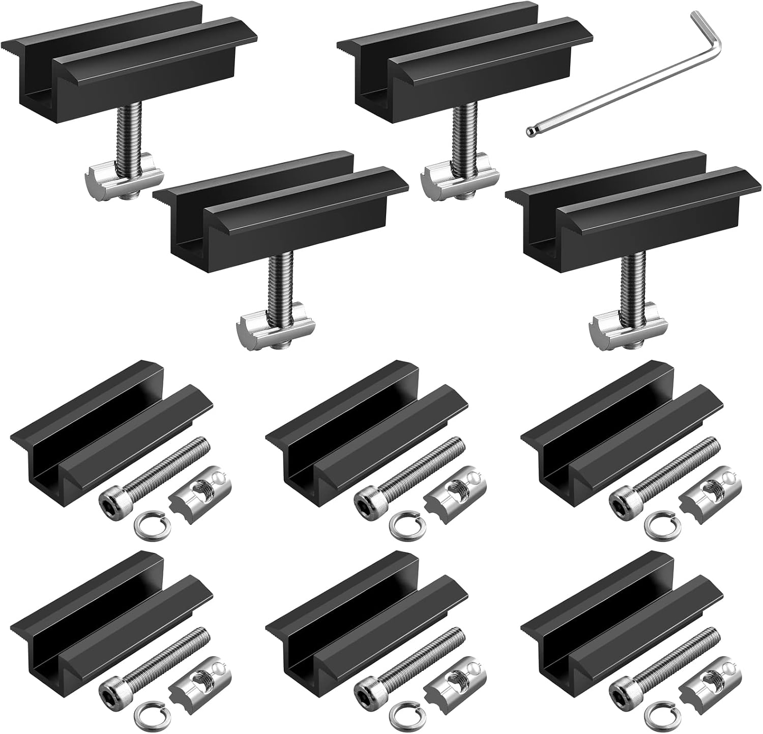 GETLITOOL Solarmodul Halterung 30mm Endklemme Kit 10x Solarpanel Z Halterung Randklemme für Photovoltaik Montageschiene Befestigung Photovoltaik Solarpanelen für Gerahmte Solarmodul(30mm)