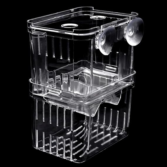 WEAVERBIRD Breeding Box Aquarium Acrylic Multi- functional Fish Shrimp Isolation Box with Suction Cup for Aquarium Tank