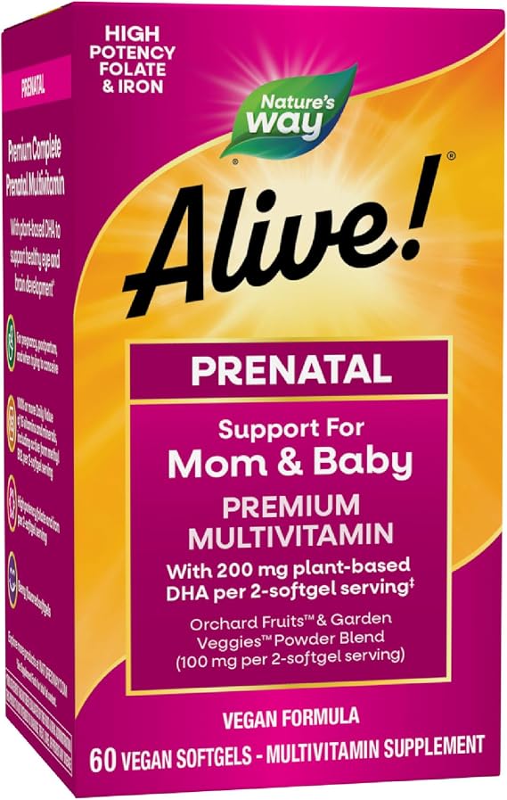 Nature's Way Alive! Prenatal Multivitamin Softgels for Women, 60 ct