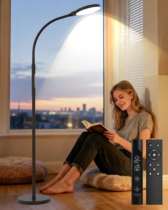 Light Therapy Lamp 11000 Lux, LED Full Spectrum UV-Free Sunlight Lamp