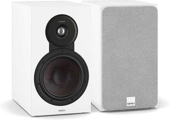 DALI SONIK 3 Premium Passive Hi-Fi Bookshelf Speakers, 2-Way Design with 7 Woofer & 1.1 Soft Dome Tweeter, White (Pair)