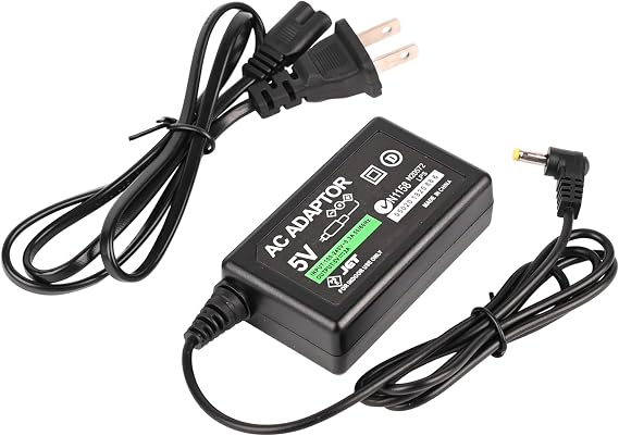 PSP Charger, AC Adapter Charger Compatible with Sony PSP 1000 2000 3000 Series (PSP-1001, 2001, 3001) Replacement PlayStation Portable Power Cord
