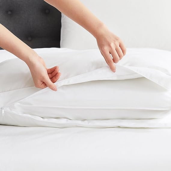 DOWNLITE Cloud Top Pillow Enhancer - Pillow Makeover (Hypoallergenic) (White Goose Down - Standard/Queen)