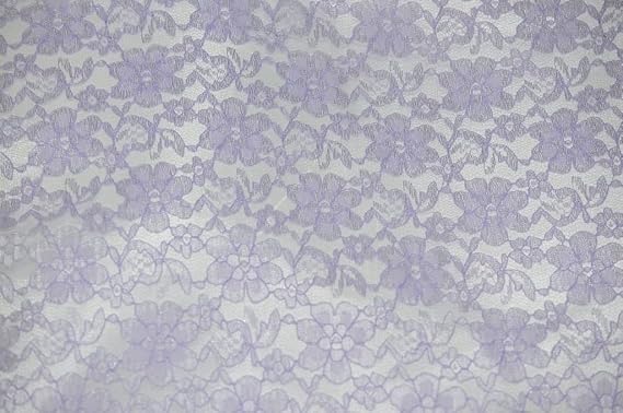 Lace Floral Rachelle Fabric 60" Wide Sold By The Yard (Lavender)