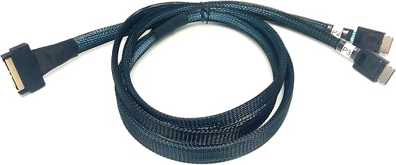The Top-Notch MCIO (74P) to Dual Oculink 4i (24Gbps) Cable (1M) | M.2 NVMe to Storage | Micro SATA