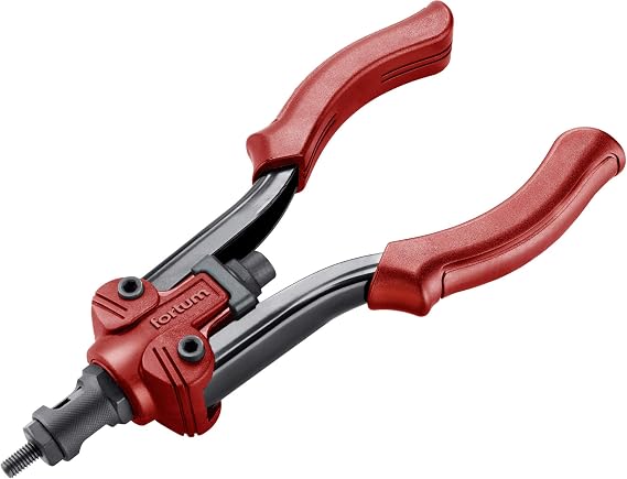 Hand Rivet Nut Pliers for Threaded Rivets, Rivet Nut Pliers for M3-M10 Rivet Nuts Made of Aluminium, Brass, Steel and Stainless Steel, 27 cm Long, Powerful Riveter Including Pull Pins