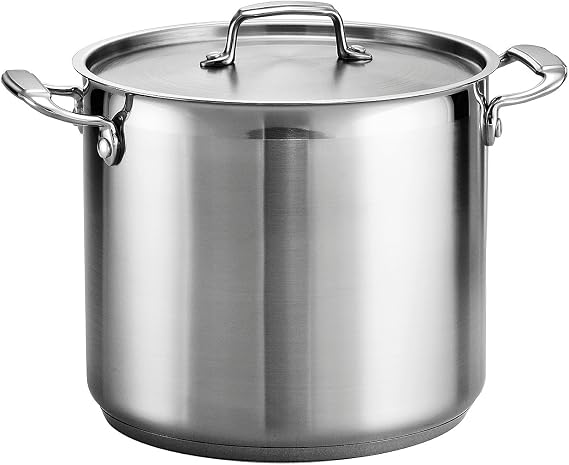 Tramontina Gourmet Stainless Steel 12-Quart Stock Pot with Lid