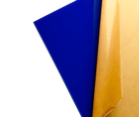Cast Acrylic Sheet - .118" Thick, TL Dark Blue, 12" x 12" Nominal