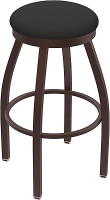 HBS 802 Misha 36 Swivel Extra Tall Bar Stool with Bronze Finish and Canter Iron Seat