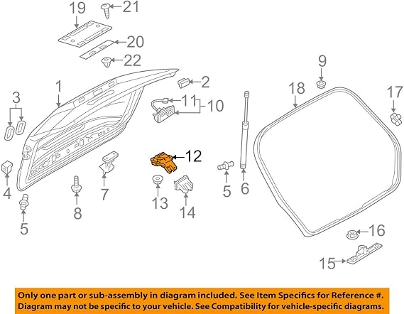 Audi A1 A4 B8 A6 C7 A7 Q3 Q5 Q7 Boot Tailgate Lock Latch Mechanism