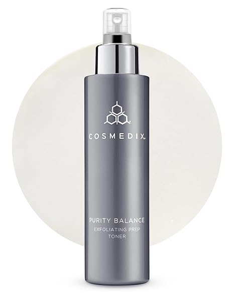 COSMEDIX Purity Balance Exfoliating Prep Face Toner - Hydrating Facial Toner for Acne-Prone Skin, Fine Lines & Wrinkles - Deep Cleansing Skin Care for Brighter & Fresh-Looking Skin, Gluten Free