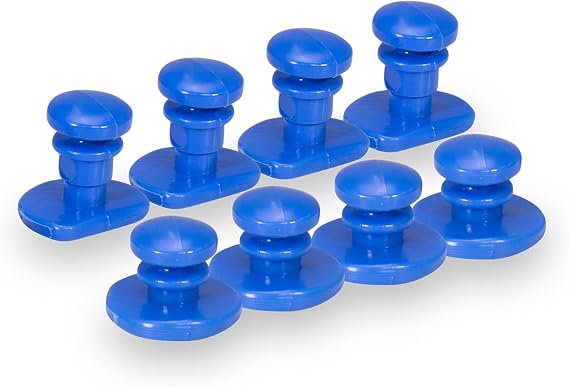 BARWALT Knee Pad Replacement Buttons, 8 Pack, Assembled in the USA | Blue Replacement Buttons, Set of 8, Fits Ultralight Knee Pads, Easy Install, BWT20993