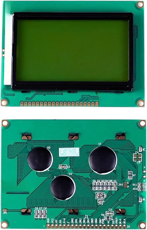 128X64 LCD Display Module With I2C Interface, Built-in Chinese Font, 3.3V-5V Wide Voltage For Industrial Control Systems(B)
