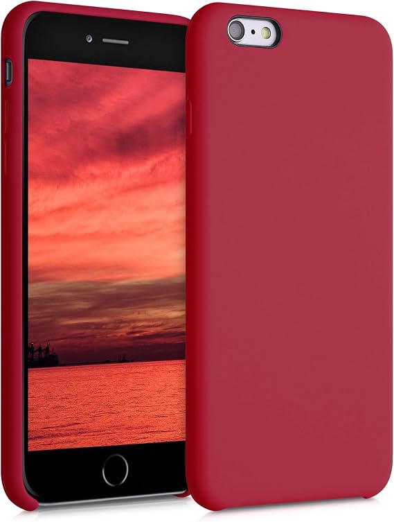 kwmobile Case Compatible with Apple iPhone 6 Plus / 6S Plus Case - TPU Silicone Phone Cover with Soft Finish - Classic Red