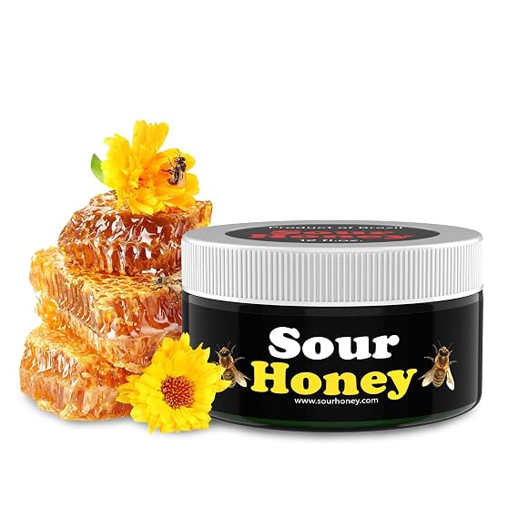 Sour Honey Organic Honey from Brazil- All-Natural Brazilian Honey - No Artificial Ingredients- Immune Boosting - 8 Ounces