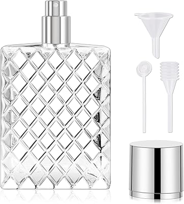 Glass Perfume Bottles Empty Refillable, 100ml 3.4oz Atomizer Sprayer for Perfume, Cologne Bottles Empty with Perfume Dispenser