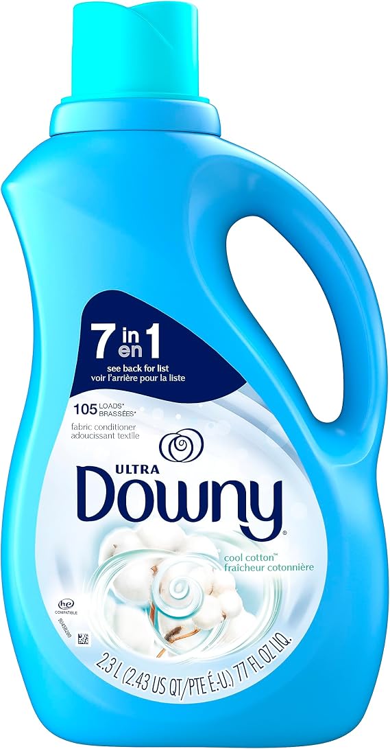Downy Ultra Laundry Liquid Fabric Softener (Fabric Conditioner), Cool Cotton, 77 fl oz, 105 Loads