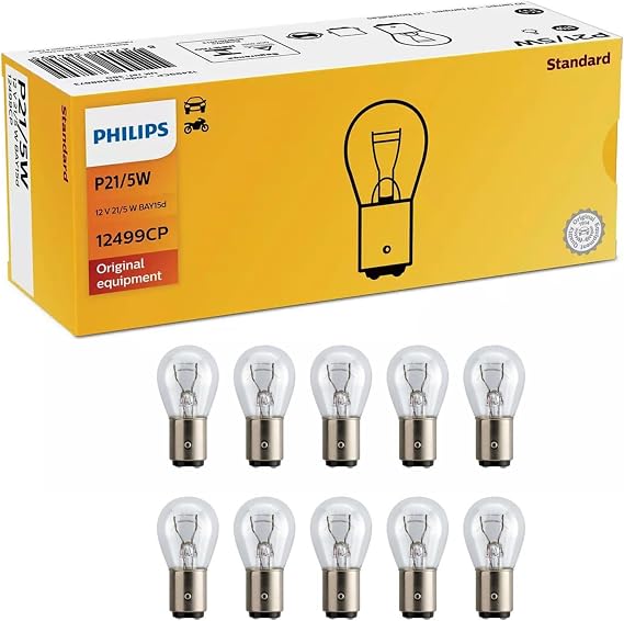 Philips P21/5W 12V BAY15d Stop/Park Lambası, 10'lu Paket, 12499CP