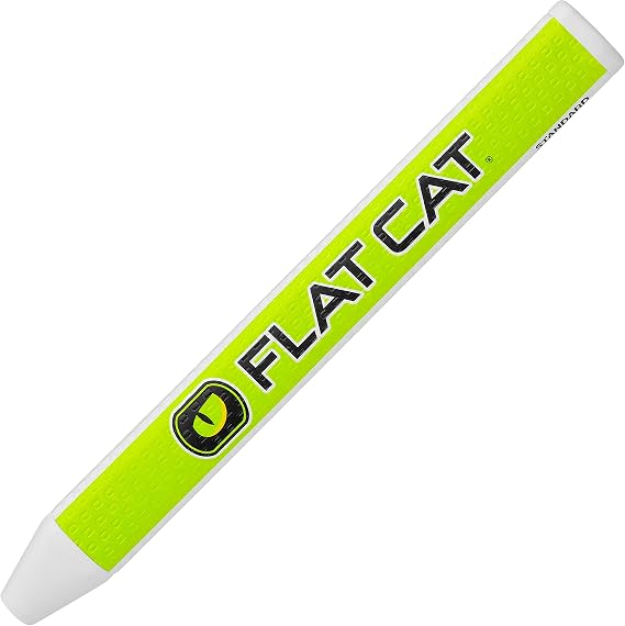 FLAT CAT Putter Grip, Standard 8707NT, Slightly Oversized Non-Tapered Golf Grip, Flat Sides Put The Feeling of A Square Putter Face in The Palm of Your Hand, 12.2L X 1.37W, Weighs 68g