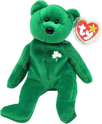 Ty Beanie Baby Erin The Bear Green Plush Toy from 1997