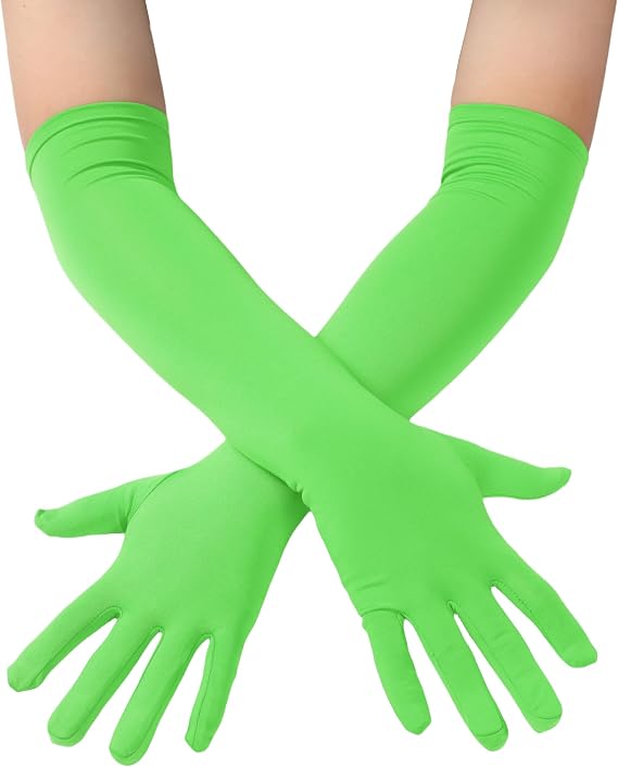 ATHX Spandex Costume Gloves 18" Long Halloween Cosplay Costume Party Gloves