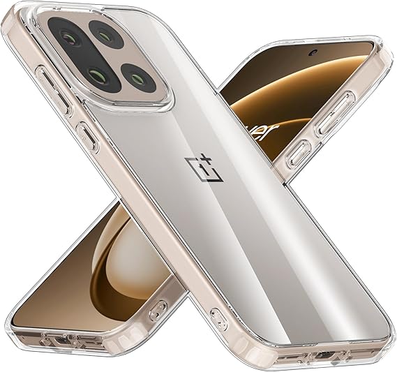 Clear Case for Oneplus 15, [Hard PC Back+Soft TPU Bumper] [Anti-Yellowing] Slim Fit Full Protective Shockproof Transparent Case Cover for Oneplus 15 2025