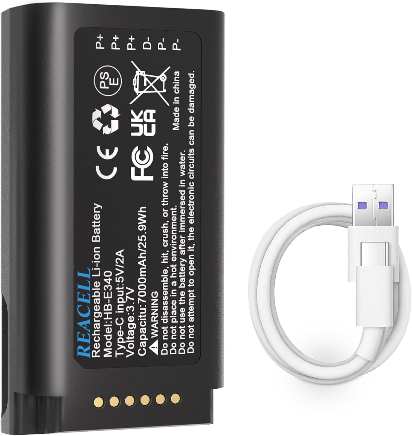 E340 バッテリー eufy Video Doorbell E340、7000mAh 大容量交換用バッテリー E340ビデオドアベル用
