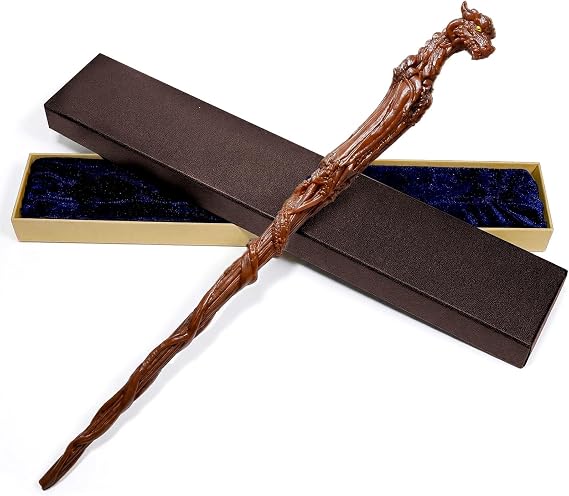 Rileryan Magic Wizard Wand Dragon Head Shape Magic Wand for Wizard Witch