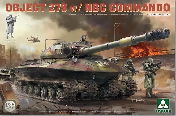 Takom TKO2188 1/35 Soviet Heavy Tank of Yakt 279, NBC Command Figure, Plastic Model