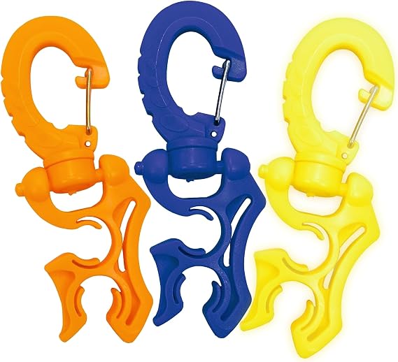 Scuba Diving Hose Holder Clip Secure Double LP/HP Hose Organizer for BCD Setup & Dive Gear Management Universal Accessory for Regulator Hoses, Snag-Free Streamlined Configuration