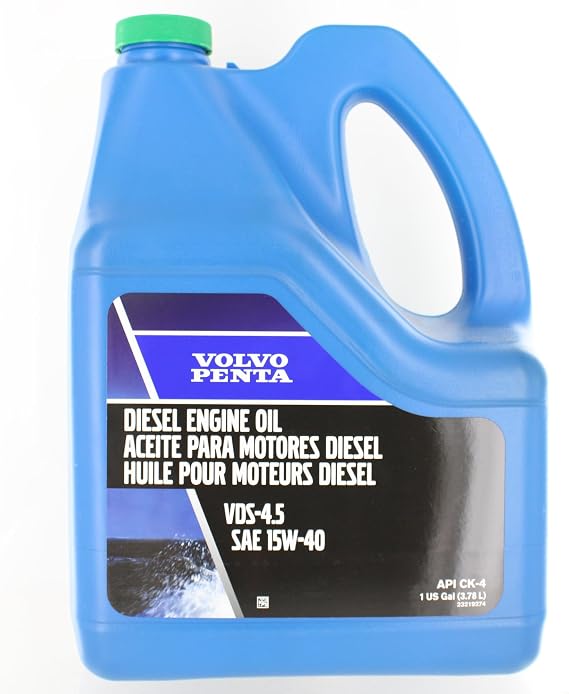 Volvo Penta New OEM VDS-4.5 Diesel Engine Oil SAE 15W-40 1 Gallon, 23219274