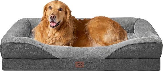 EHEYCIGA Memory Foam Orthopedic XL Dog Bed for Extra Large Dog, 106x76x19cm