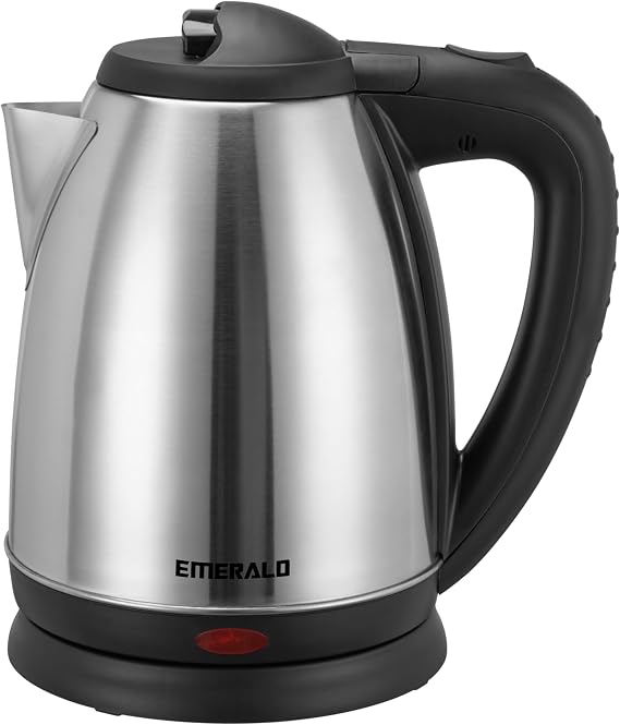 Emerald Stainless Steel Electric Kettle Water Boiler Heater Tea Kettle, 1.8 L, Silver