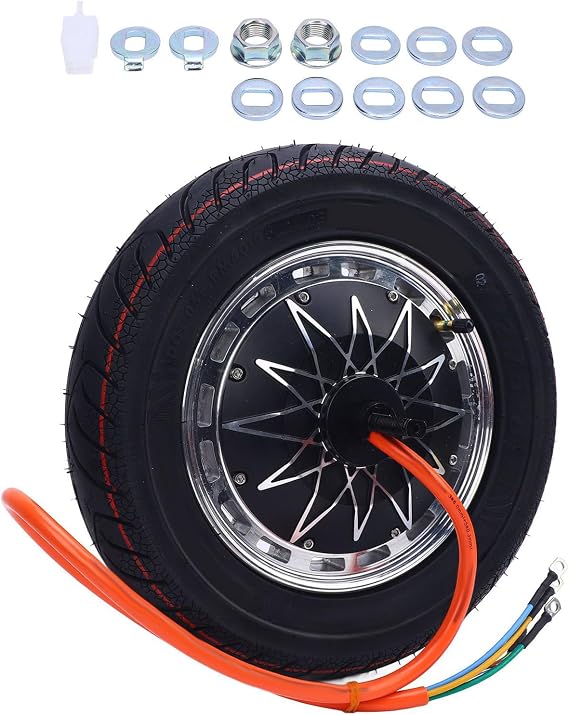 Electric Hub Motor, 14 in Wheel Hub Drive Motor 48V-72V 2000W-5000W, IPX6 Waterproof Aluminum Alloy E-Bike Motor for Off-Road E-Scooter and Electric Motorcycle Conversion