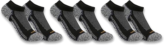 Carhartt Men's Force Midweight Low Cut Sock 3 Pack