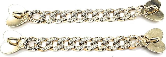 Snappy Rhinestone Heart Chain for crocs shoes