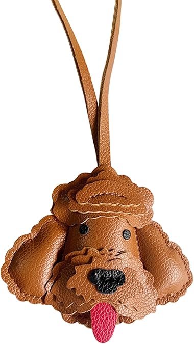 Cute Dog Bag Charm, Fashion Teddy Dog Head Charm | Puppy Charm for Purse Handbags Bag Accessories PU Key Charms