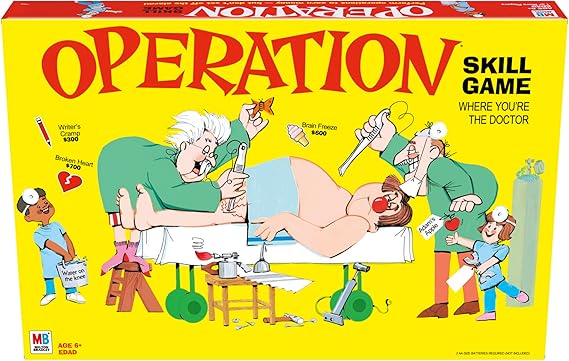 Hasbro Gaming Operation Electronic Board Game, Family Games for Kids Ages 6+, Kids Board Games for 1+ Players, Funny Games for Kids, Easter Gifts for Boys and Girls