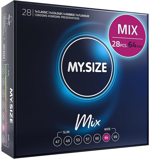 My.Size Mix Condoms Size 6, 64 mm, XL, Bulk Pack, Contains 28 Pieces