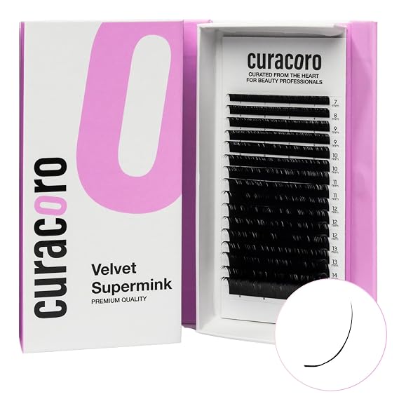 Curacoro Super Mink Lashes Extensions 0.15 CC Curl 7-15mm